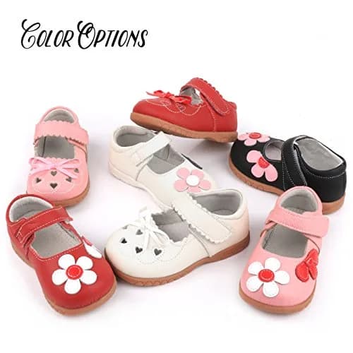 Femizee Girls Leather Bows Mary Jane Flat Shoes 1505 CN20 | Soft Genuine Leather, Toddler & Little Kid thumbnail 7