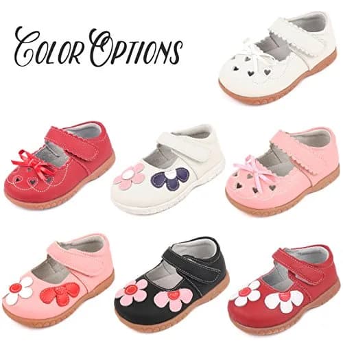 Femizee Girls Leather Bows Mary Jane Flat Shoes 1505 CN20 | Soft Genuine Leather, Toddler & Little Kid thumbnail 2