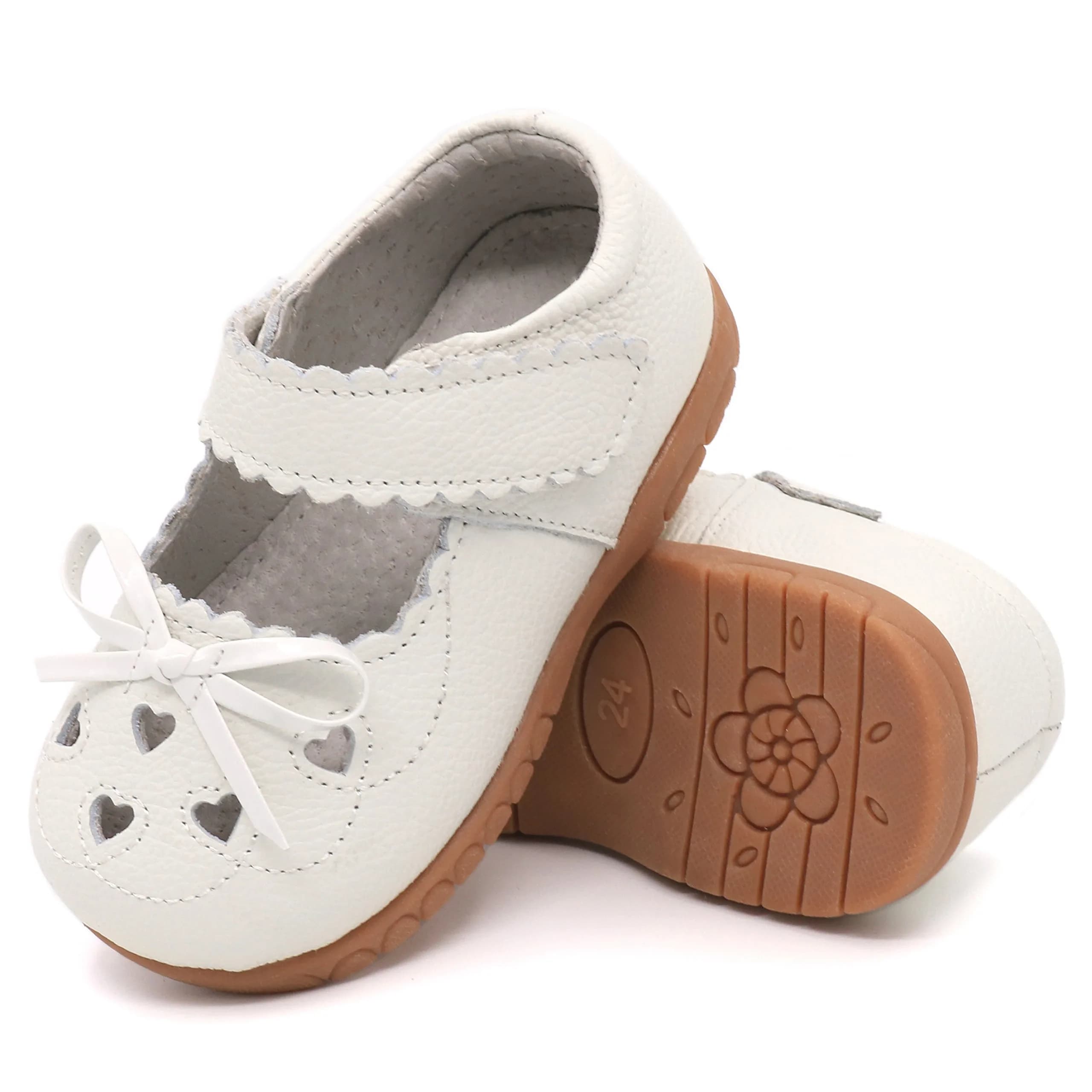 Femizee Girls Leather Bows Mary Jane Flat Shoes 20 CN | Soft Genuine Leather, Comfortable Fit - view 7
