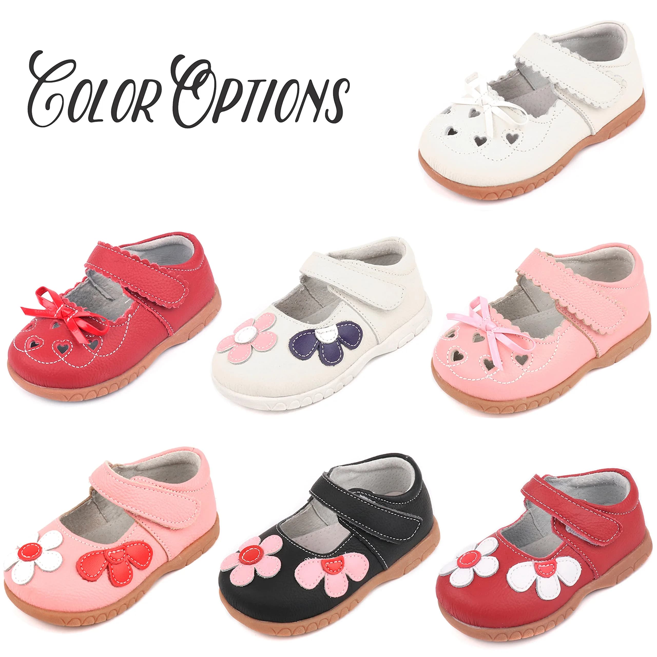Femizee Girls Leather Bows Mary Jane Flat Shoes 20 CN | Soft Genuine Leather, Comfortable Fit - view 2