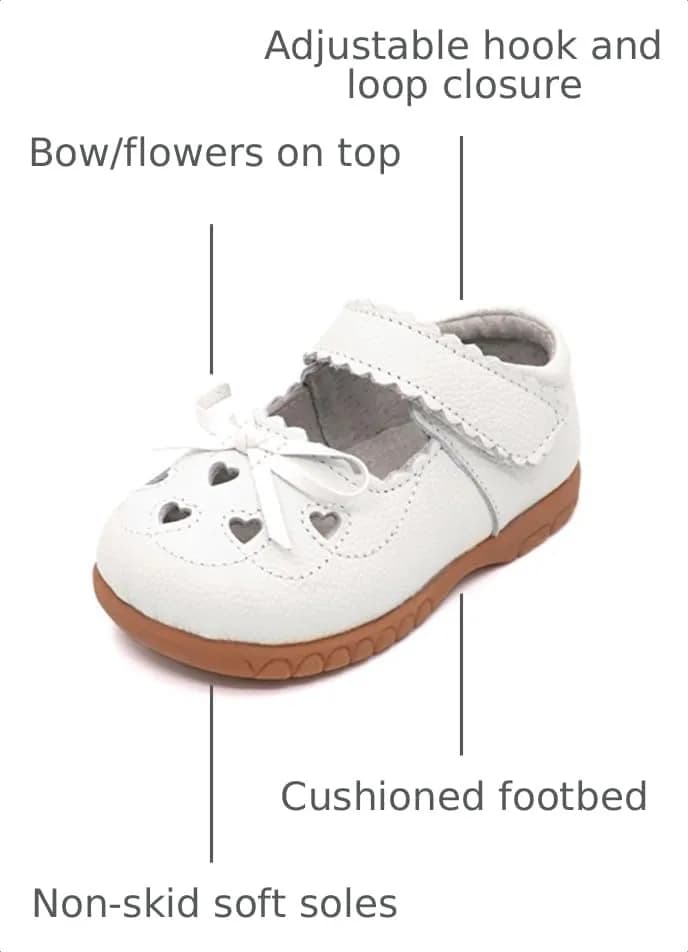 Femizee Girls Leather Bows Mary Jane Flat Shoes 20 CN | Soft Genuine Leather, Comfortable Fit - view 4