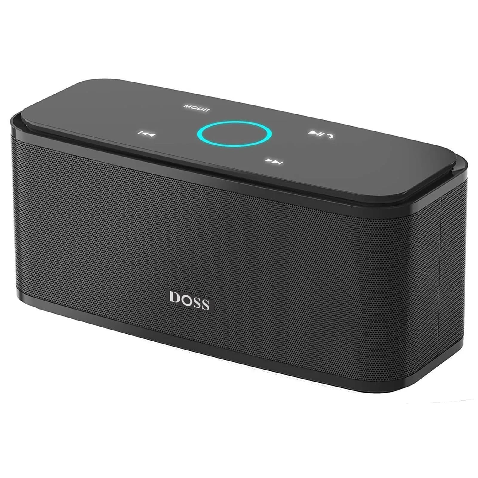 DOSS SoundBox Touch Wireless Bluetooth Speaker-12W HD Sound with Rich Bass | Portable, Water-Resistant & Long Playtime — Black