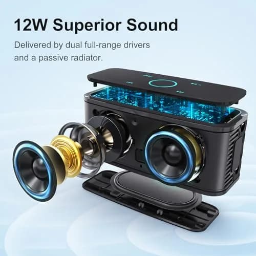 DOSS SoundBox Touch Wireless Bluetooth Speaker-12W HD Sound with Rich Bass | Portable, Water-Resistant & Long Playtime thumbnail 2