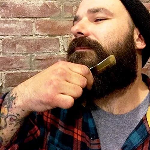 Lucky Franc's Handmade Ox Horn Fine Tooth Comb for Men | Static-Free Pocket Size Gift thumbnail 6