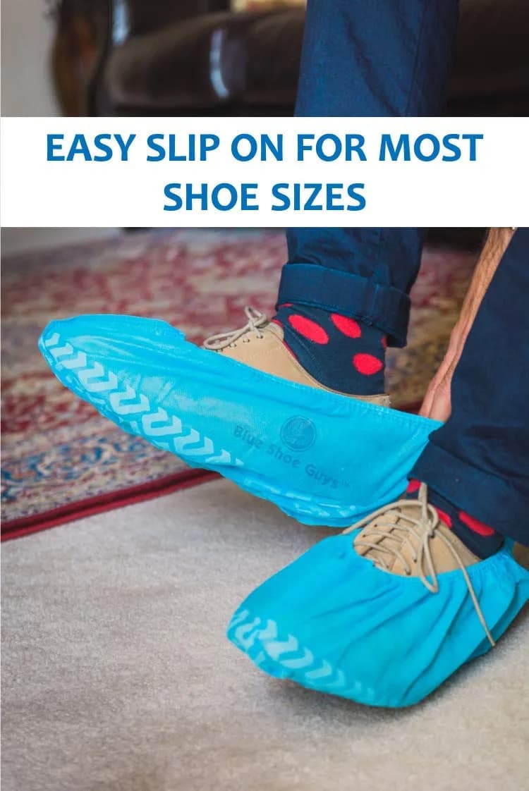 Blue Shoe Guys Disposable Shoe & Boot Covers 100 Pack | Water Resistant, Non-Slip, Recyclable for Indoor & Outdoor Use - view 5