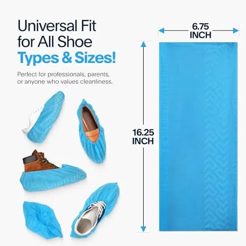 Blue Shoe Guys Disposable Shoe & Boot Covers 100 Pack | Water Resistant, Non-Slip, Recyclable for Indoor & Outdoor Use thumbnail 6