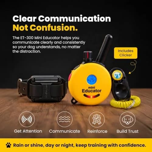 Educator ET-300 Mini E Collar for Dog Training with Remote 1/2 Mile Waterproof 100 Levels Night Light thumbnail 7