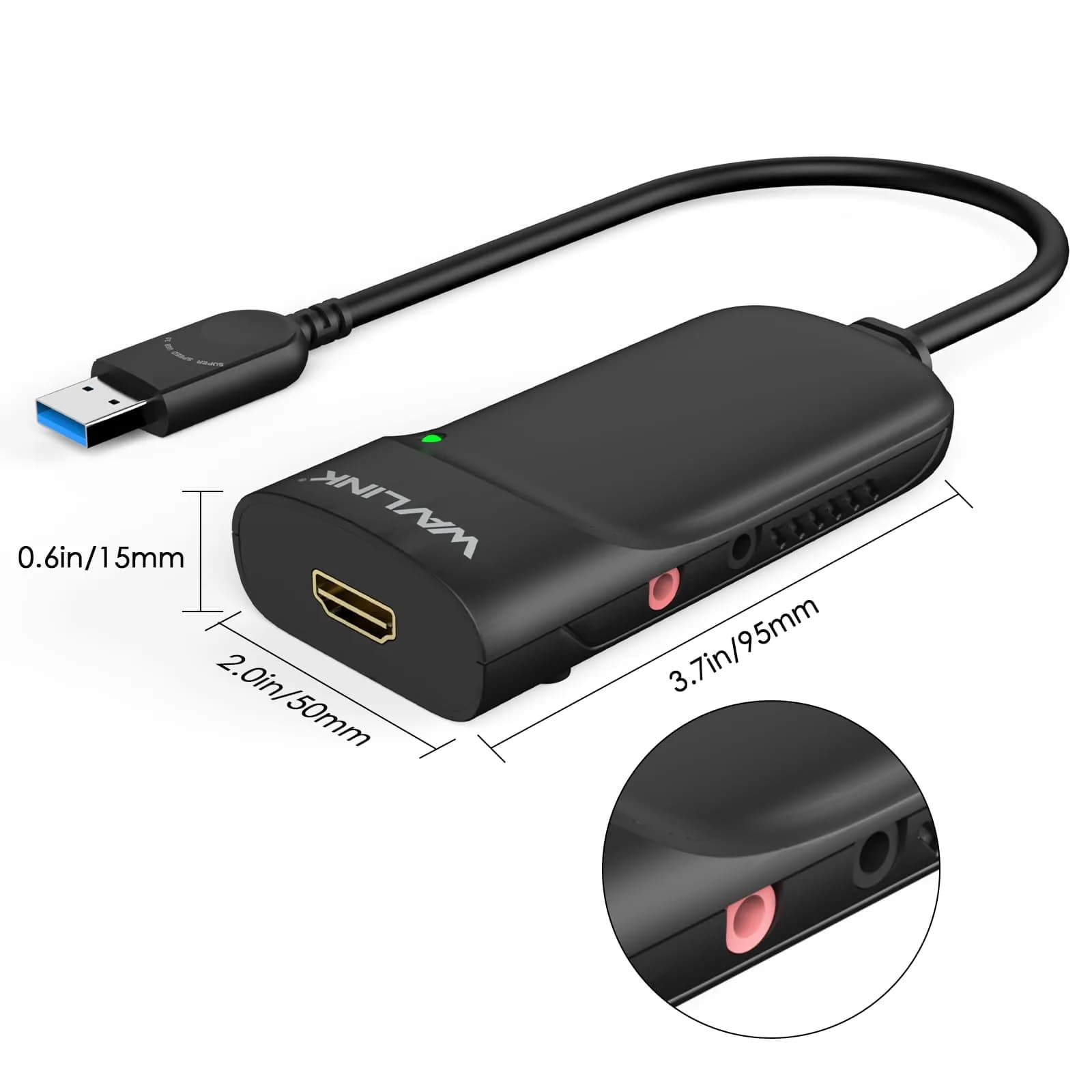WAVLINK USB C to HDMI Adapter 2.0 1080p@60Hz | Supports up to 6 Monitors | Works with Windows, macOS M1/M5, ChromeOS - view 7