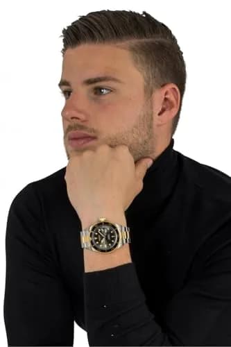Invicta Men's Pro Diver Quartz Stainless Steel Two Tone Bracelet Watch | 43mm Diameter, 200M Water Resistance thumbnail 5