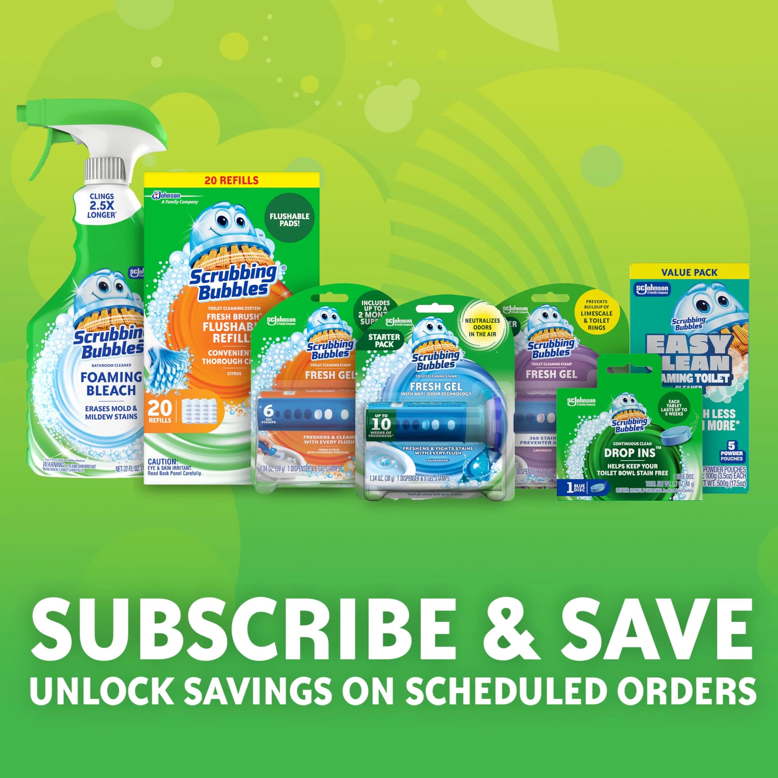 Scrubbing Bubbles Continuous Clean Toilet Drop-Ins 3 Tablets | Septic-Safe Tank Tablets for Stain & Smell Protection - view 8