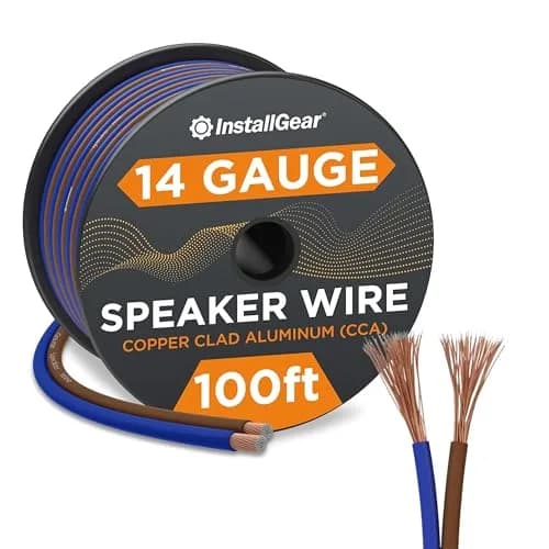 InstallGear 14 Gauge Speaker Wire 100 ft (30.48 m) Blue | High-Quality Audio Cable for Car & Home thumbnail 1