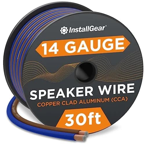 InstallGear 14 Gauge Speaker Wire 30ft (9.1 m) | Copper Clad Aluminum Cable for Car Audio & Home Theater thumbnail 1