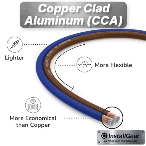 InstallGear 14 Gauge Speaker Wire 30ft (9.1 m) | Copper Clad Aluminum Cable for Car Audio & Home Theater thumbnail 6