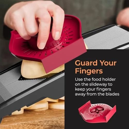Mueller Austria V-Pro 5-Blade Mandoline Slicer with Stand, Adjustable Vegetable Chopper 42.4cm (16.7in) | Cuts Evenly Every Time thumbnail 5