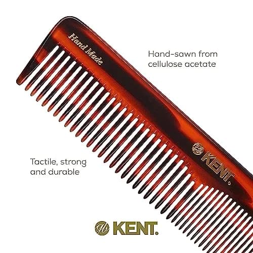 Kent 16T Tortoise Shell Handmade Dressing Comb 18.3 cm (7.2 Inch) 3-Pack | Detangles Thick, Curly, Wavy Hair thumbnail 5