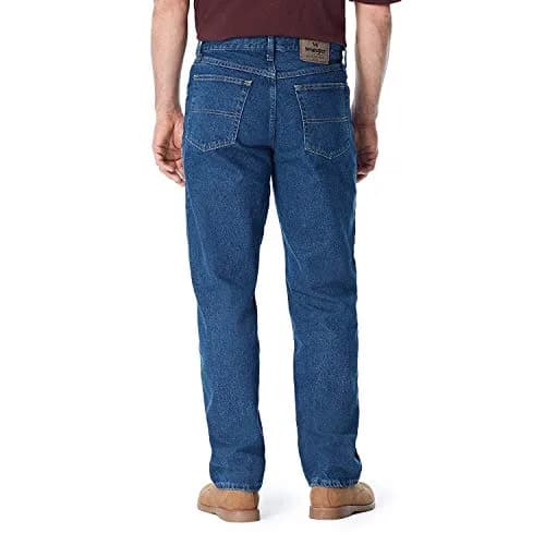 Wrangler Classic 5-pocket Relaxed Fit Cotton Jean, Dark Stonewash, 44W x 29L | Casual Comfort thumbnail 3