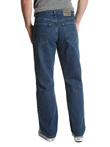 Wrangler Authentics Classic 5-pocket Relaxed Fit Cotton Jean, Dark Stonewash, 46W x 32L | All-Day Comfort thumbnail 5
