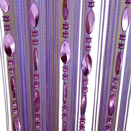 ZiDeTang Beaded Door Curtain Fringe Tassel Living Room Divider 39.3" x 78.5" | Art Deco Semi-sheer thumbnail 1