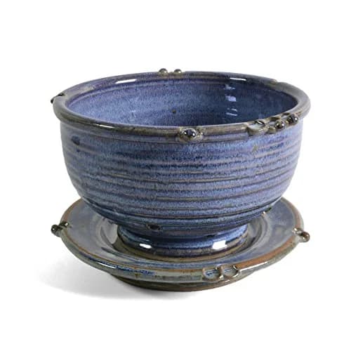 Anthony Stoneware Berry Bowl Set 2-piece French Blue | Handmade, Food-Safe Artisan Pottery thumbnail 1