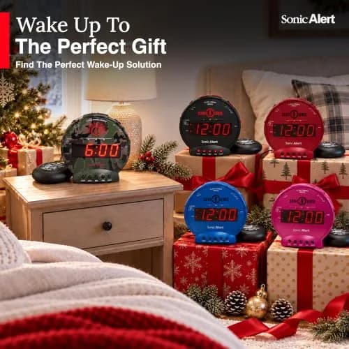 Sonic Alert Sonic Bomb Dual Alarm Clock with Bed Shaker Camouflage | Heavy Sleepers Wake with a Shake thumbnail 2