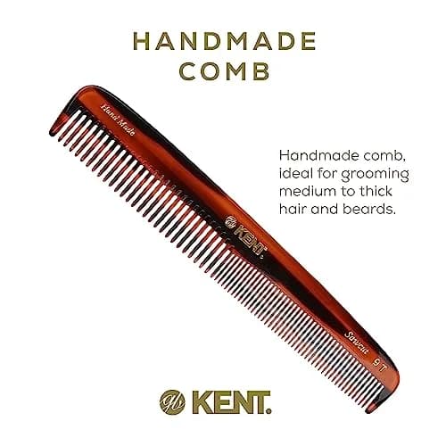 Kent 9T Tortoise Fine and Wide Tooth Comb 3 Pack | Handmade Cellulose Acetate Detangler for Wet and Dry Hair thumbnail 3