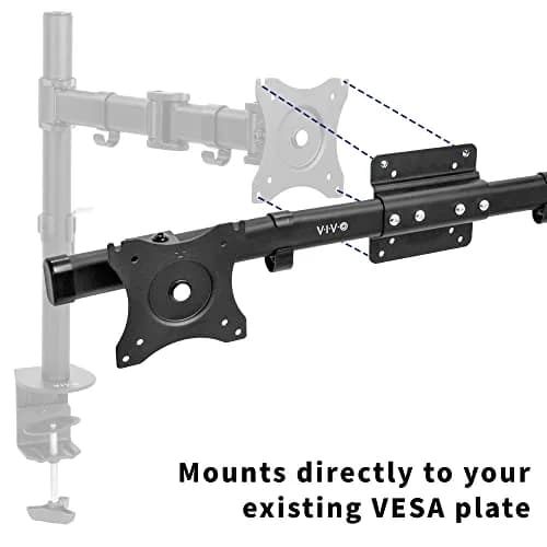 VIVO Dual VESA Bracket Adapter MOUNT-VW02A for 2 Monitors up to 27" | Supports 75x75mm & 100x100mm VESA thumbnail 4