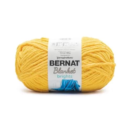 Bernat Blanket Bright Yarn, School Bus Yellow | Super Bulky Polyester for Cozy Home Projects thumbnail 1