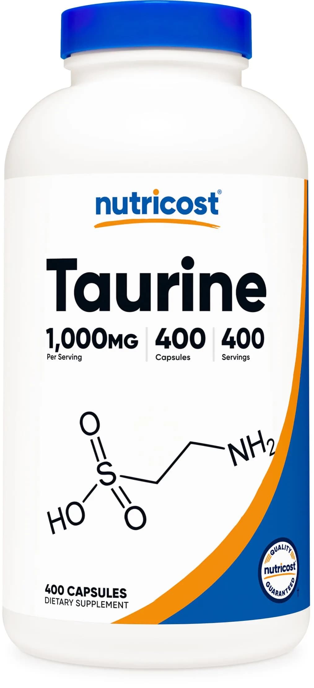 Nutricost Taurine 1000mg | Essential Amino Acid for Brain & Heart Support (70-120 chars) — Clear