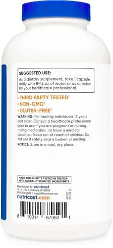 Nutricost Taurine 1000mg | Essential Amino Acid for Brain & Heart Support (70-120 chars) thumbnail 4