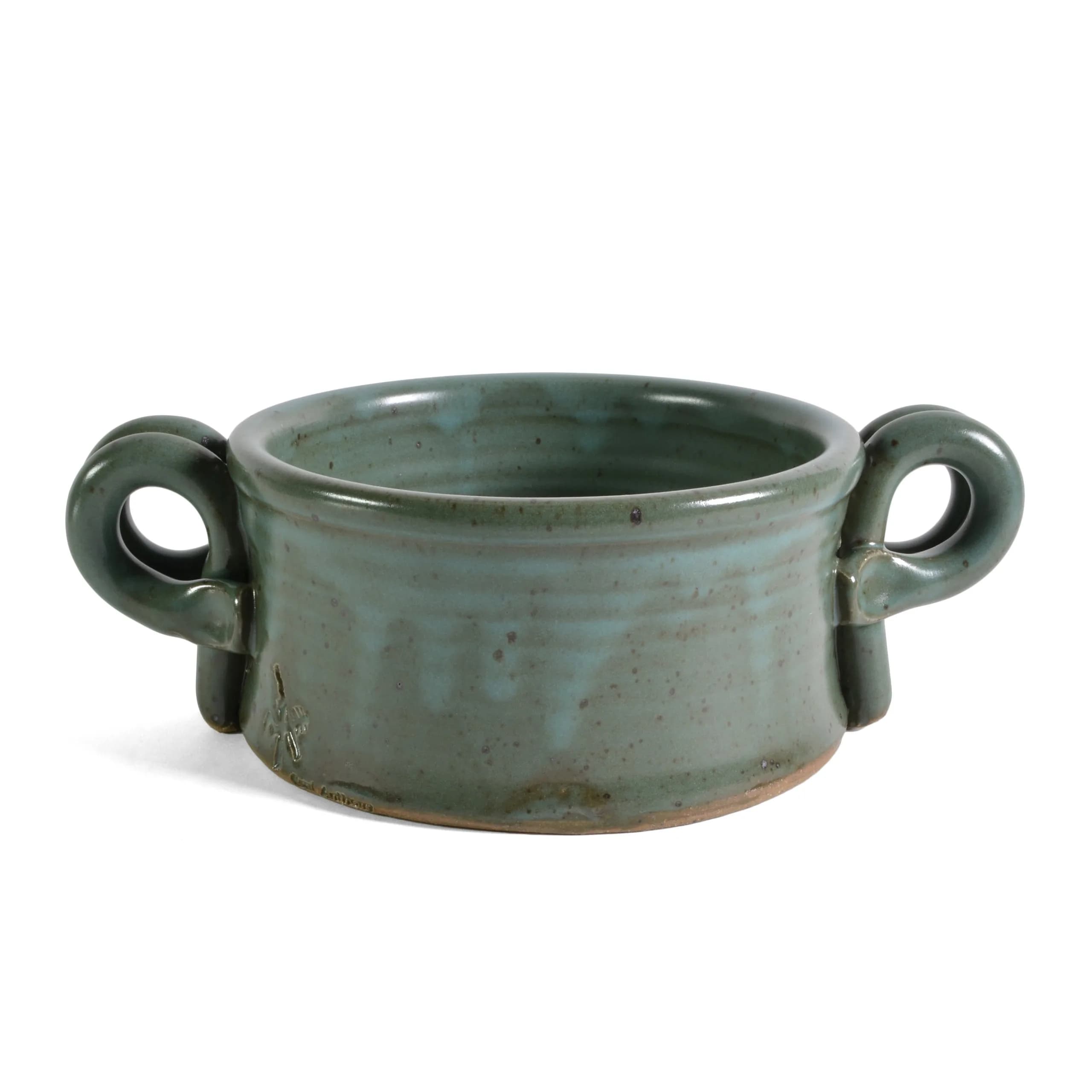 Anthony Stoneware Handled Soup Crock, Teal | Handmade Western North Carolina — Teal