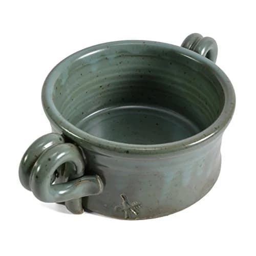 Anthony Stoneware Handled Soup Crock, Teal | Handmade Western North Carolina thumbnail 2