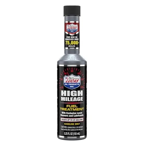 Lucas Oil High Mileage Fuel Treatment 5.25 Oz (156ml) | Cleans Injectors & Restores Performance thumbnail 1
