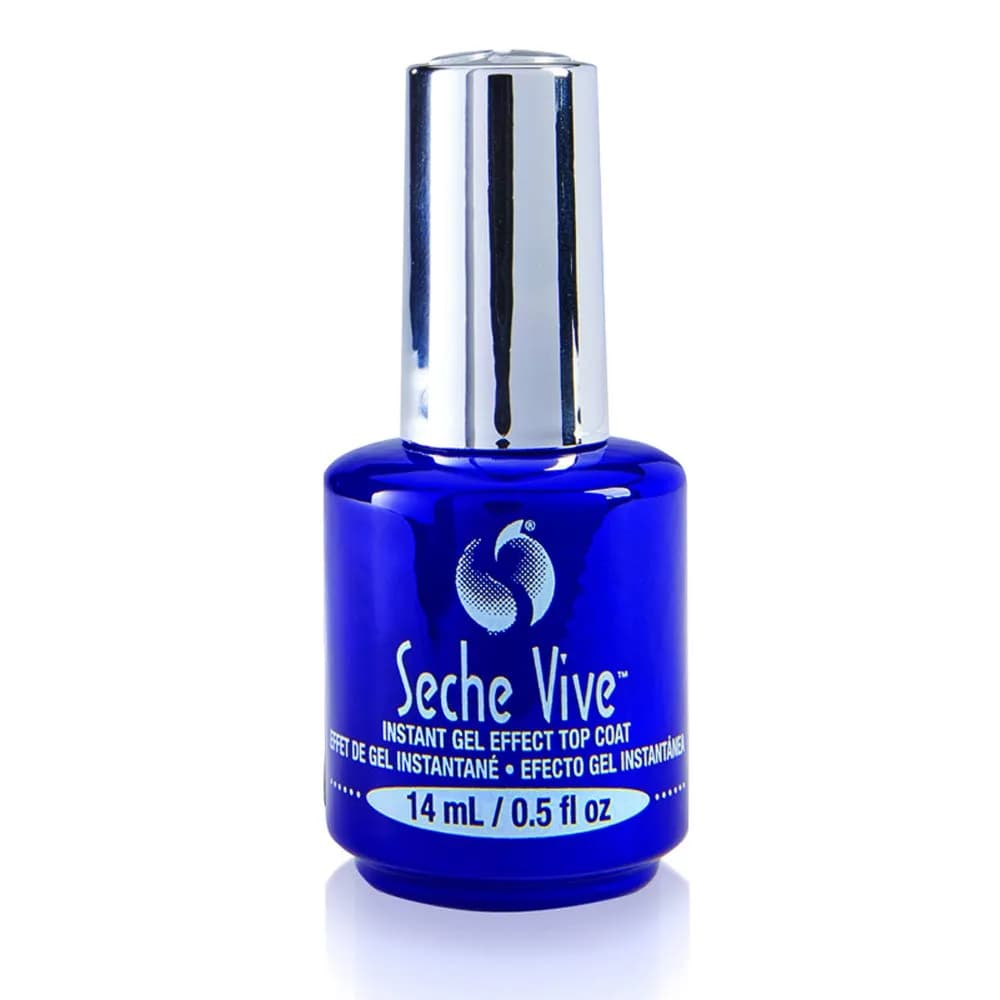 Seche Vite Dry Fast Top Coat for Nail Polish & Manicure 28ml (0.952 Fl Oz) | Quick Dry Formula for Glossy Finish — Clear / 0.5 Fl Oz