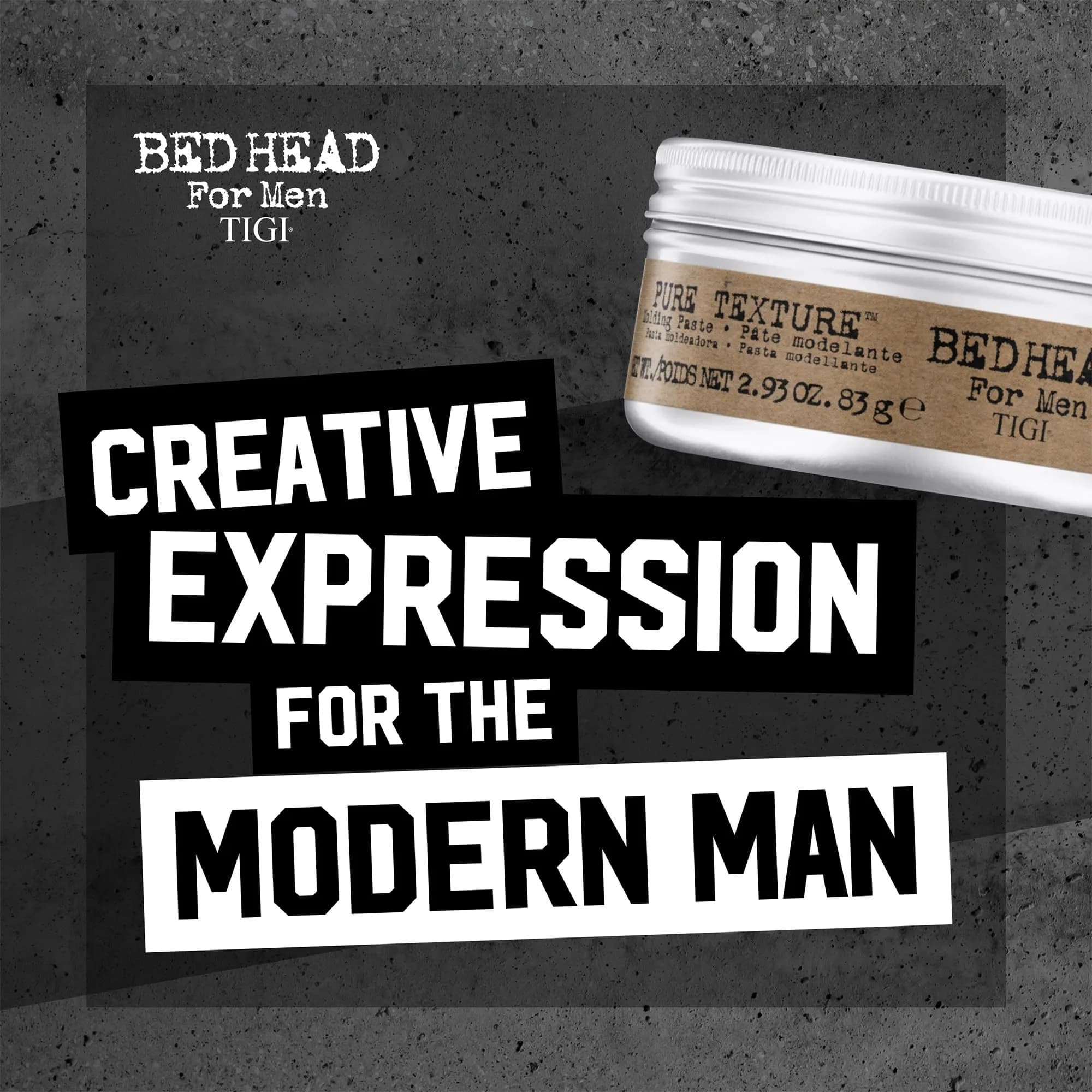 TIGI Bed Head Pure Texture Hair Paste for Men 83ml (2.93 Oz) | Max Hold Styling with Anti-Humidity - view 6