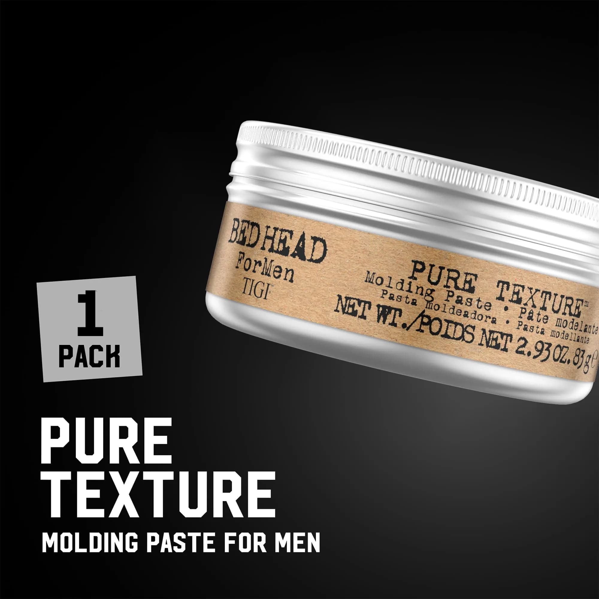 TIGI Bed Head Pure Texture Hair Paste for Men 83ml (2.93 Oz) | Max Hold Styling with Anti-Humidity - view 2