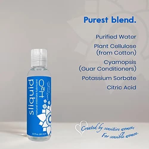 Sliquid H2O Water Based Lubricant 59ml (2 Fl Oz) | Glycerin-Free, Unscented, Natural Glide thumbnail 8