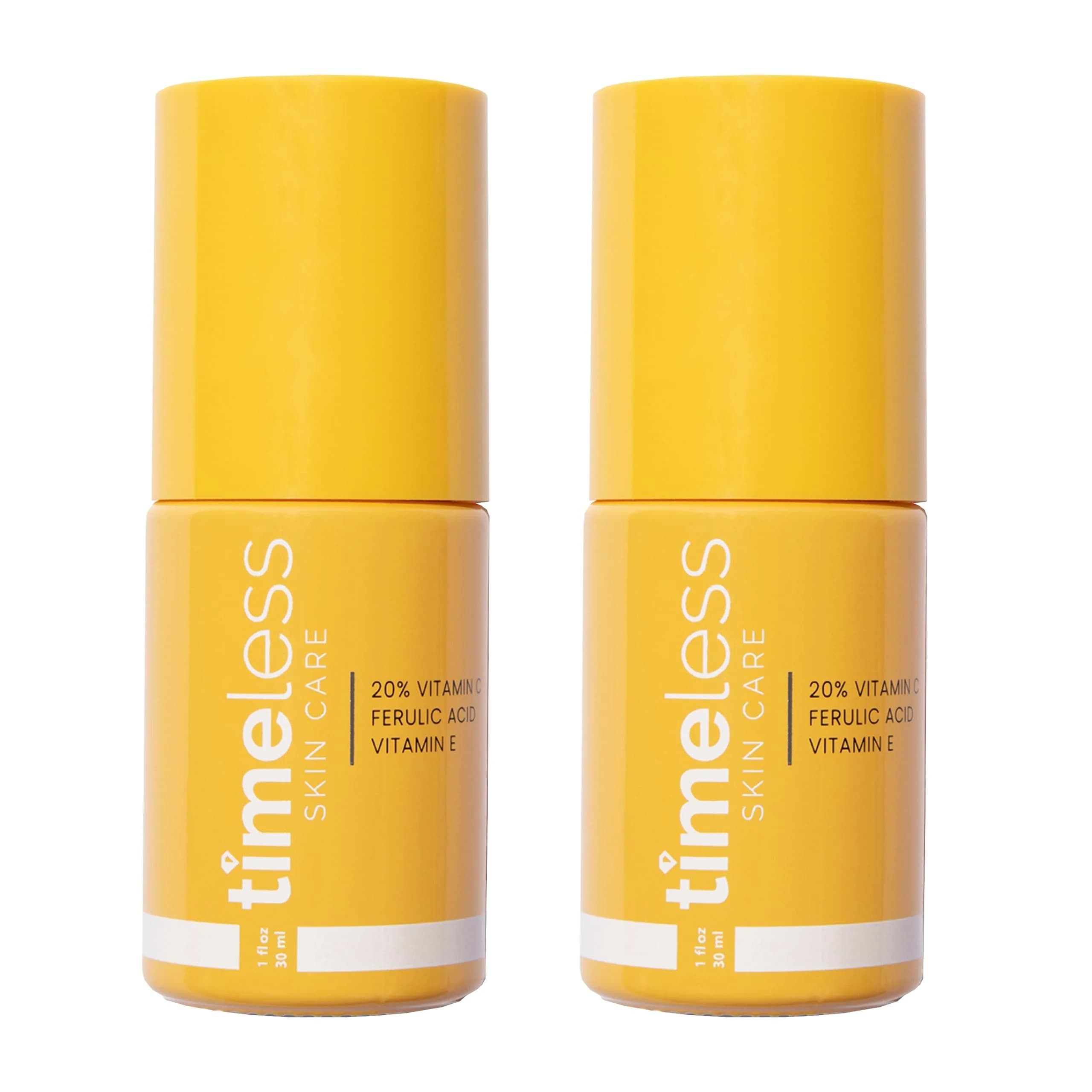 Timeless Skin Care 20% Vitamin C + E Ferulic Acid Serum 60ml (2 Fl Oz) | Brightens Skin Tone & Supports Collagen — 1 Fl Oz