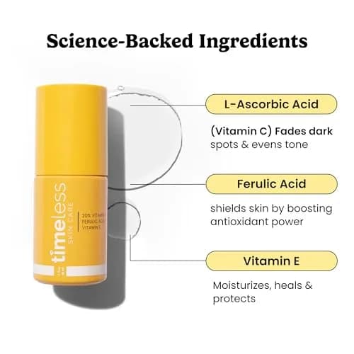 Timeless Skin Care 20% Vitamin C + E Ferulic Acid Serum 60ml (2 Fl Oz) | Brightens Skin Tone & Supports Collagen thumbnail 2