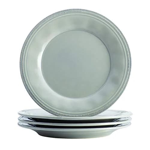 Rachael Ray Cucina Dinnerware 16-Piece Stoneware Dinnerware Set, Sea-Salt Grey | Rustic, Durable & Microwave Safe thumbnail 5