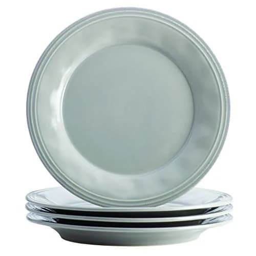 Rachael Ray Cucina Dinnerware 16-Piece Stoneware Dinnerware Set, Sea-Salt Grey | Rustic, Durable & Microwave Safe thumbnail 2