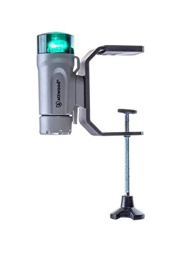 attwood Portable Navigation LED Light Kit, Marine Gray, Clamp-On Red/Green Bow and White Stern, 14194-7 | Rugged Marine Lighting for Small Boats thumbnail 6