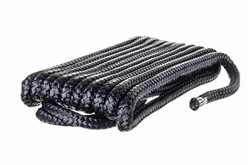 attwood Premium Double Braided Nylon Dock Line 3/8 inch x 15 ft | UV-Resistant, Black thumbnail 2