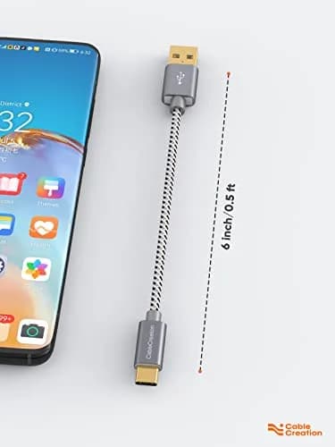 CableCreation USB C to USB A & USB A to Type C Data Cord 0.5FT | 3A Fast Charging & Sync thumbnail 3