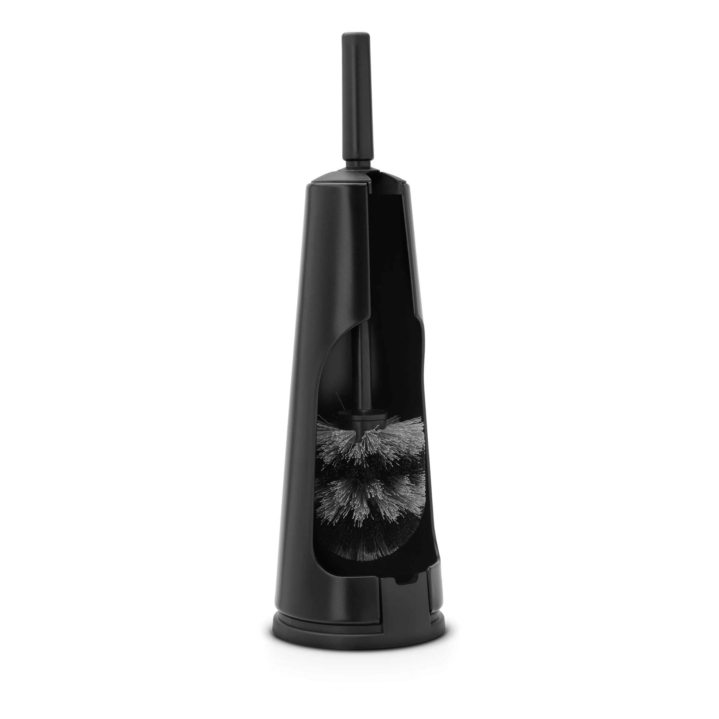 Brabantia ReNew Toilet Brush & Holder Set Matt Black | Corrosion Resistant, Discreet Holder, 16.5 Inch Height - main product image
