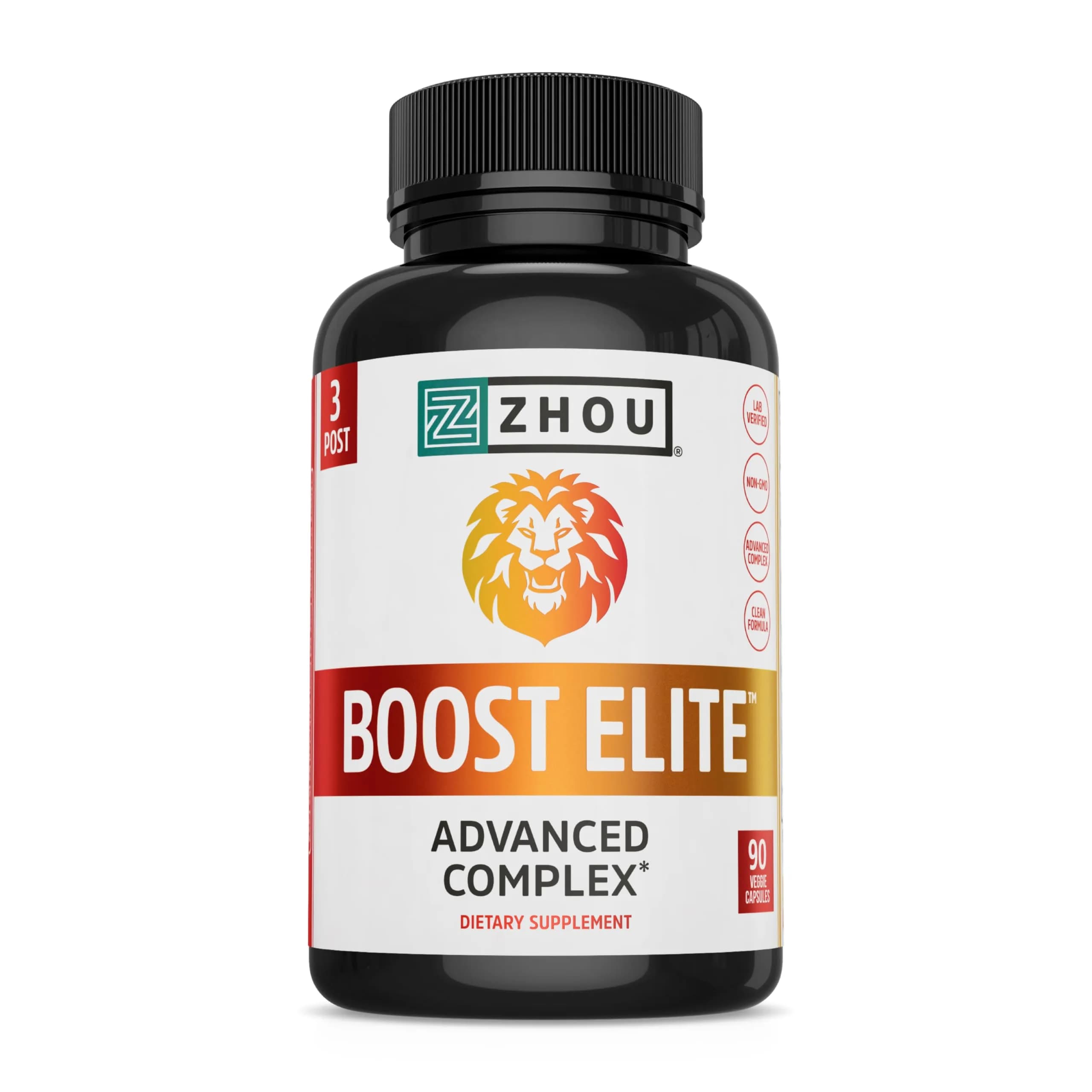 ZHOU Boost Elite Energy Supplement 90 Veggie Caps | Natural Stamina & Vitality Support - main product image