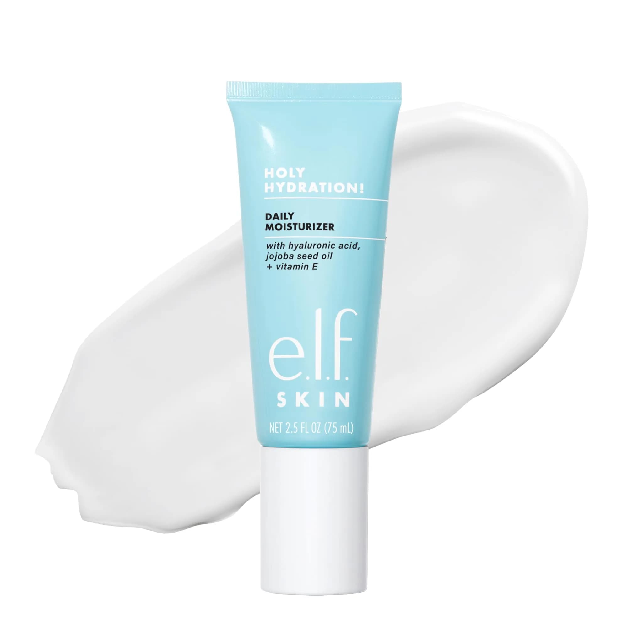 e.l.f. SKIN Holy Hydration! Moisturizer Mini 28ml (0.94 Fl Oz) | Hydrates Skin with Aloe, Jojoba Oil & Shea Butter — White