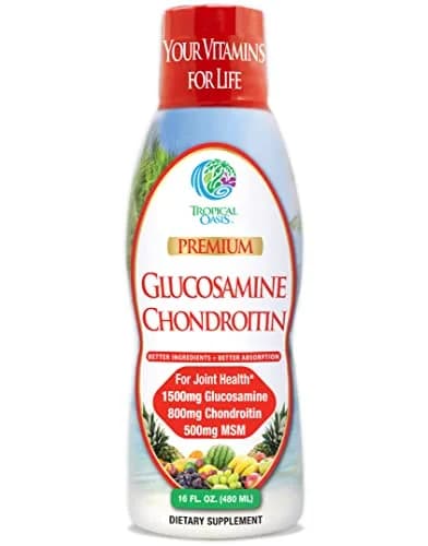 Tropical Oasis Liquid Glucosamine Chondroitin & MSM 16oz | Supports Joint Flexibility & Comfort thumbnail 1
