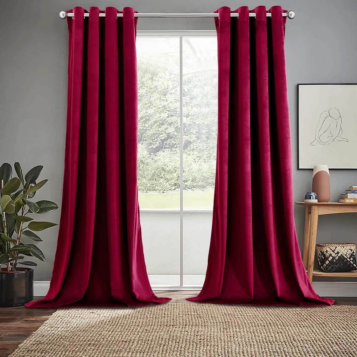 Royal Hotel Velvet Blackout Curtain Panels 52"W x 84"L | Heavyweight Soft Velvet for Home & Bedroom - main product image