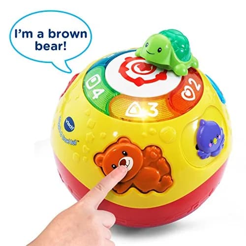 VTech Wiggle and Crawl Ball, Multicolor | Interactive Baby Toy with Lights & Songs thumbnail 4