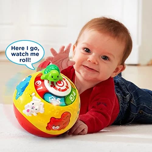 VTech Wiggle and Crawl Ball, Multicolor | Interactive Baby Toy with Lights & Songs thumbnail 6